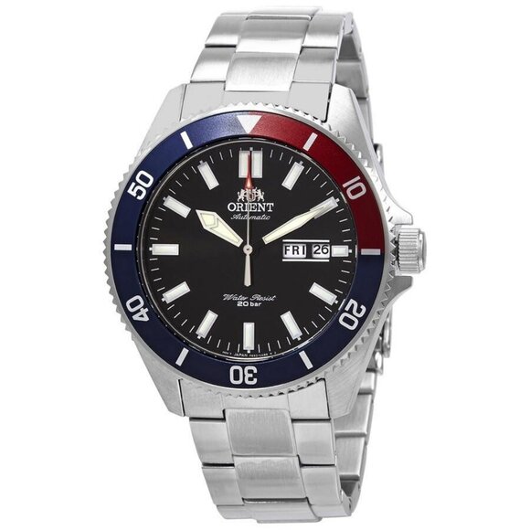 NWT Authentic Orient Kanno Automatic Black Dial Pepsi Bezel Men's Watch - Picture 1 of 3